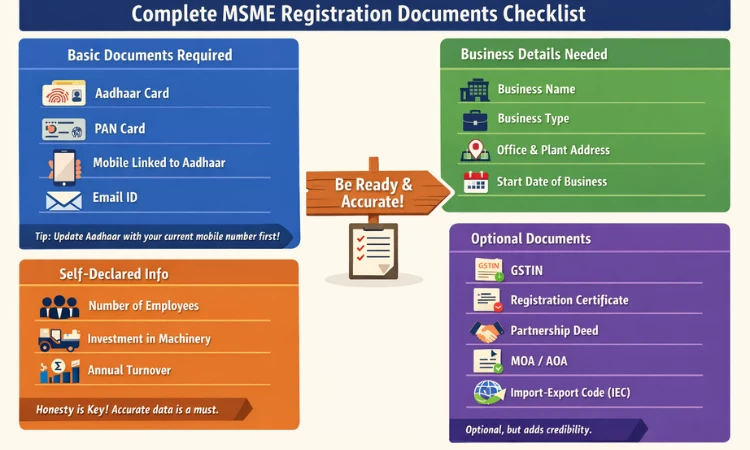 MSME Registration Documents Checklist